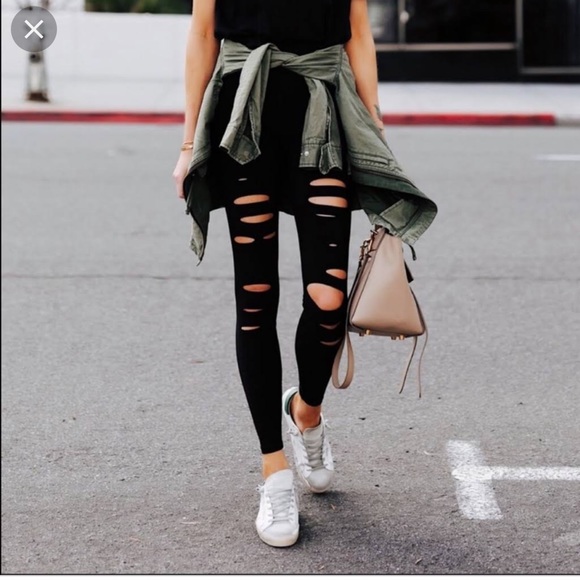 ALO Yoga warrior ripped leggings black - Picture 2 of 6